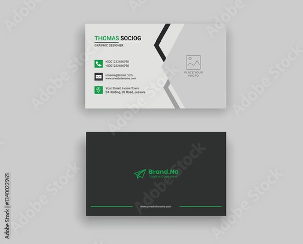 Obraz Double-sided creative business card template