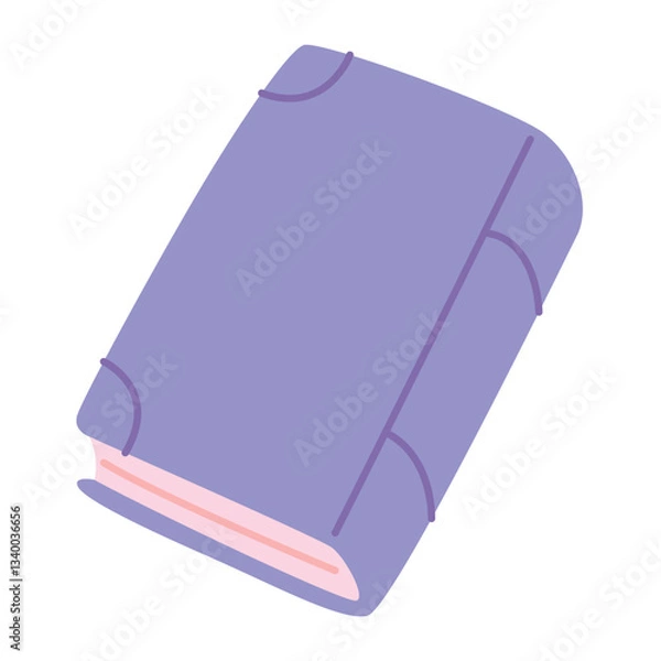 Obraz Two closed books in cartoon style. Vector illustration isolated on light background