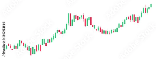 Fototapeta Candle stick graph chart of stock market investment trading, Bullish point, Crypto stock and forex business investment trading analysis. vector design element for cryptocurrency