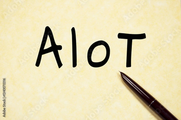 Obraz AIOT word write on paper