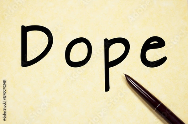 Obraz Dope word write on paper