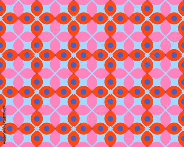 Fototapeta Oriental ethnic seamless repeatable pattern traditional geometric lines stripes background Design