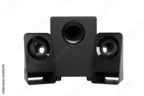 Fototapeta Computer speakers with subwoofer