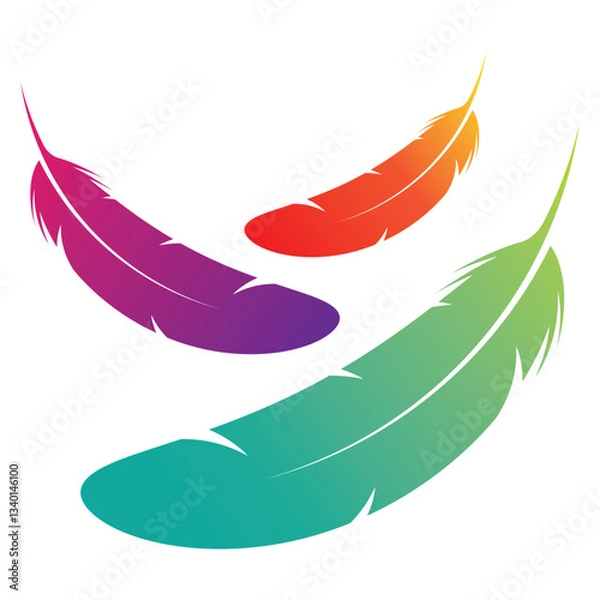 Obraz Feather vector logo design