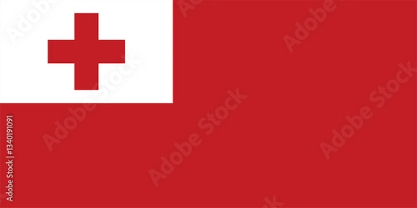 Obraz National flag of Tonga vector image