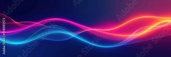 Fototapeta Minimalist business lines wave abstract stripe wallpaper, pattern, office decor