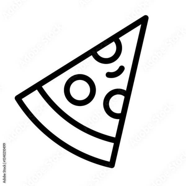 Obraz slice pizza line icon