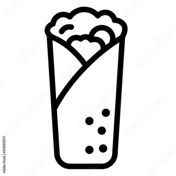 Obraz shawarma line icon