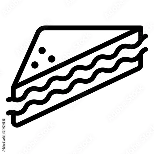 Obraz sandwich line icon