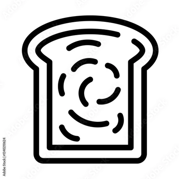 Obraz toast line icon