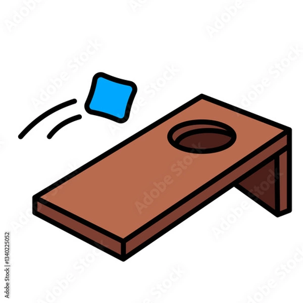 Obraz Bean Bag throw game illustration