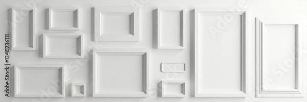 Fototapeta abstract 3d background with white lines