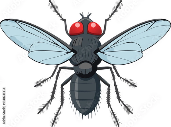 Obraz vector illustration of a black and white beetle
