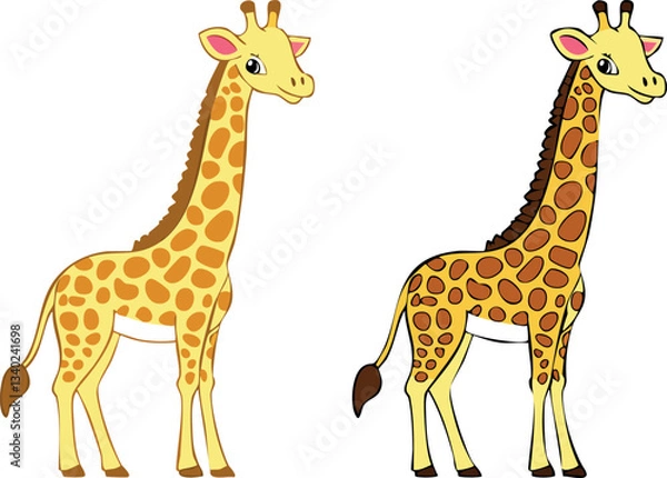 Obraz giraffe vector illustration