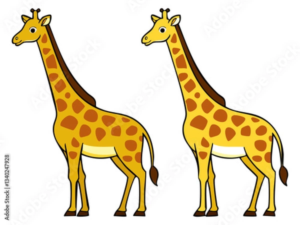 Obraz giraffe vector illustration