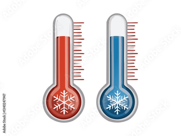Obraz thermometer vector illustration