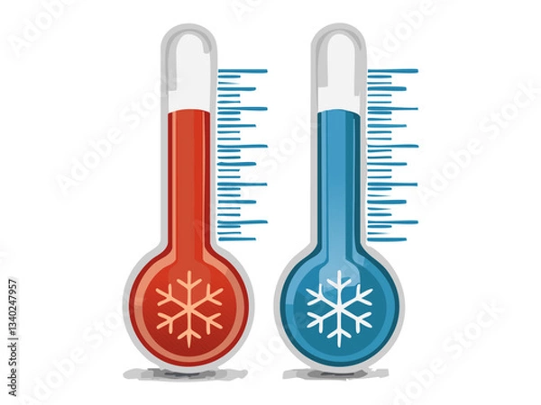 Obraz thermometer vector illustration