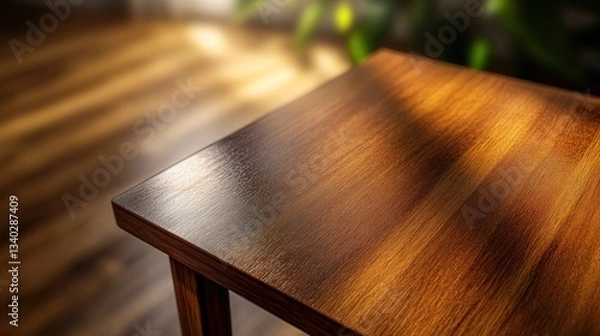 Obraz Polished wooden table top
