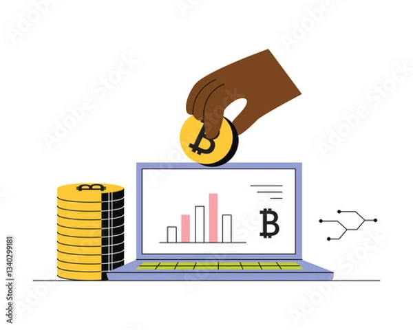 Obraz Cryptocurrency Concept Illustration