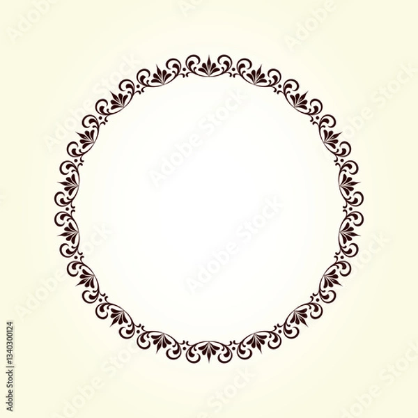 Fototapeta 5401.eps round frame with floral elements