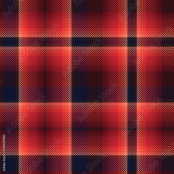 Obraz Red Ombre Plaid textured Seamless Pattern