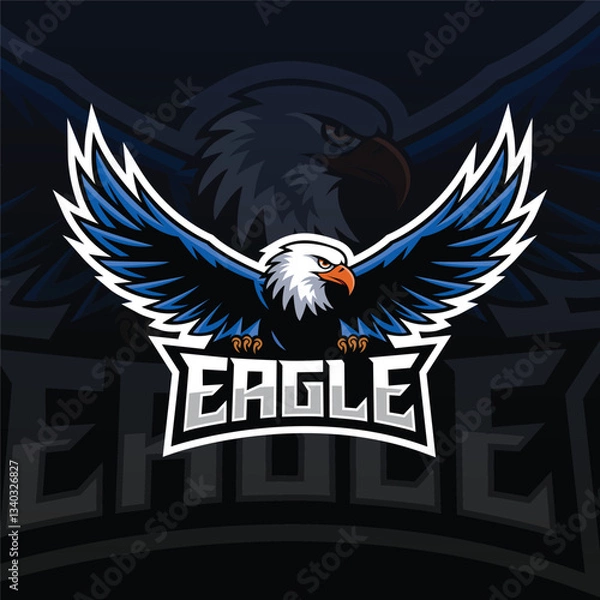 Obraz eagle esport gaming logo vector illustration