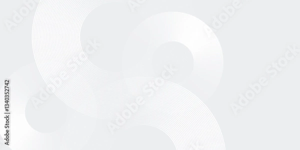 Fototapeta Abstract shiny blue circle lines pattern. Futuristic technology concept. Suit for cover poster modern