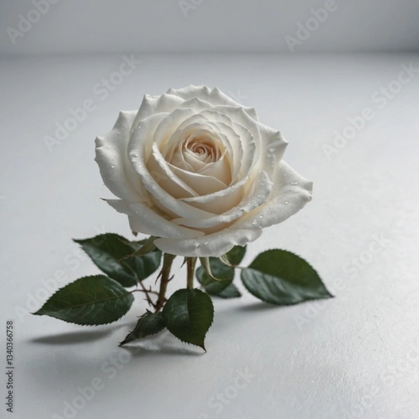 Obraz single white rose