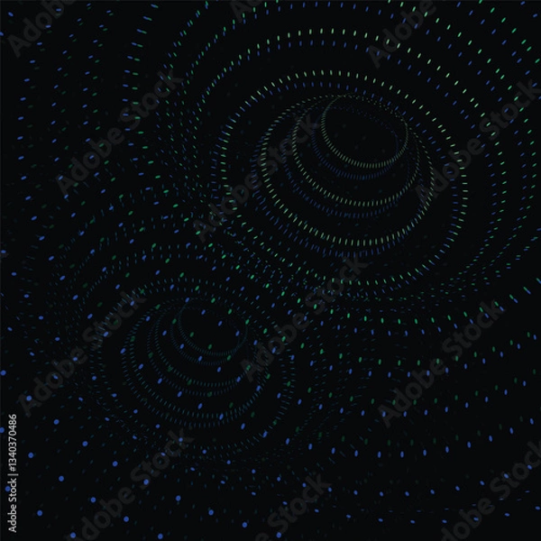 Fototapeta Big data dotted blue background