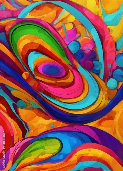 Obraz abstract background with colorful circles