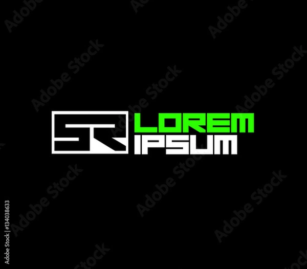 Obraz Green SR Logo Design