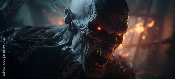 Obraz epic vampire battle blood, ai generative