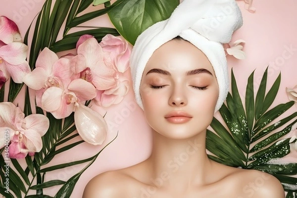 Obraz A skin care massage , Generative AI	