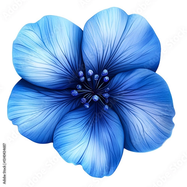 Obraz Blue flower isolated on a transparent background