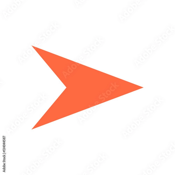 Fototapeta Arrow icon direction button pointer sign flat style