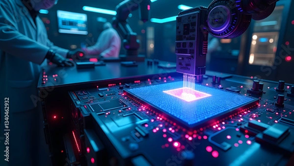 Fototapeta Cyber Genesis: The AI Awakening