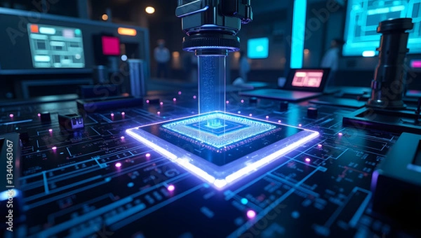 Fototapeta Cyber Genesis: The AI Awakening