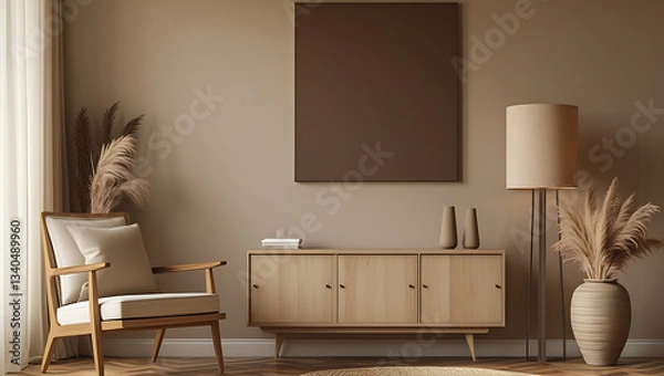 Fototapeta "Modern Home Interior Design: Stylish Bedrooms and Elegant Living Rooms"

