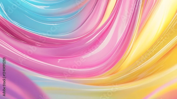 Obraz Colorful Abstract Background with Swirling Lines and Candy-Like Texture