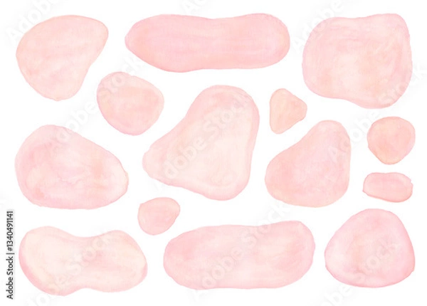 Obraz 流体フレーム、ゆるい、フレーム、ランダム、ピンク、黄色