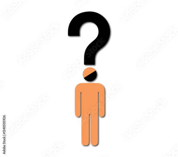 Obraz man with question mark58635