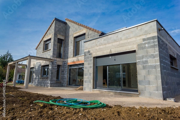 Obraz chantier d'une maison en construction