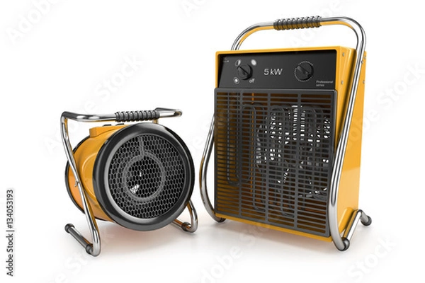 Obraz Industrial fan heaters 3d