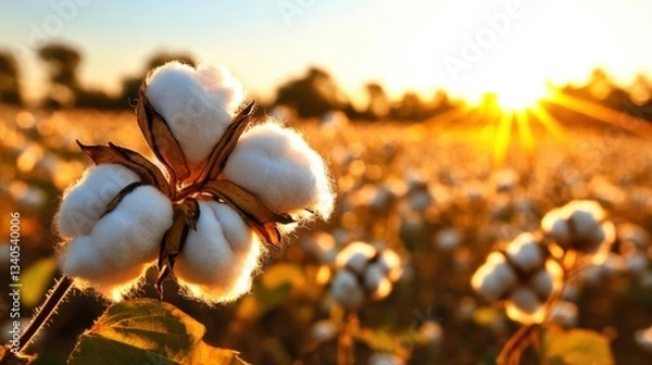 Obraz Golden Hour Cotton Bloom