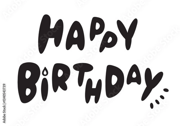 Obraz 手書きのハッピーバースデーの文字