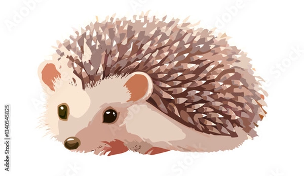 Fototapeta hedgehog on white background