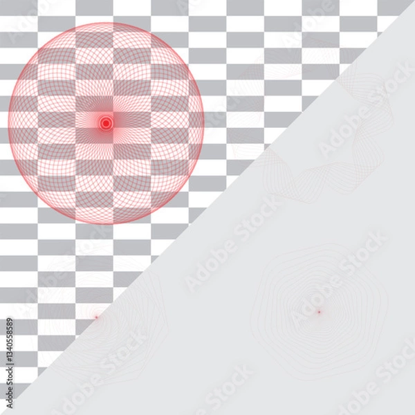 Obraz Pink abstract circle with halftone dots effect Vector illustration
