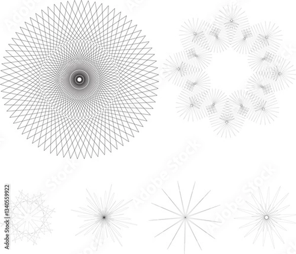 Fototapeta Black abstract circle with halftone dots effect Vector illustration
