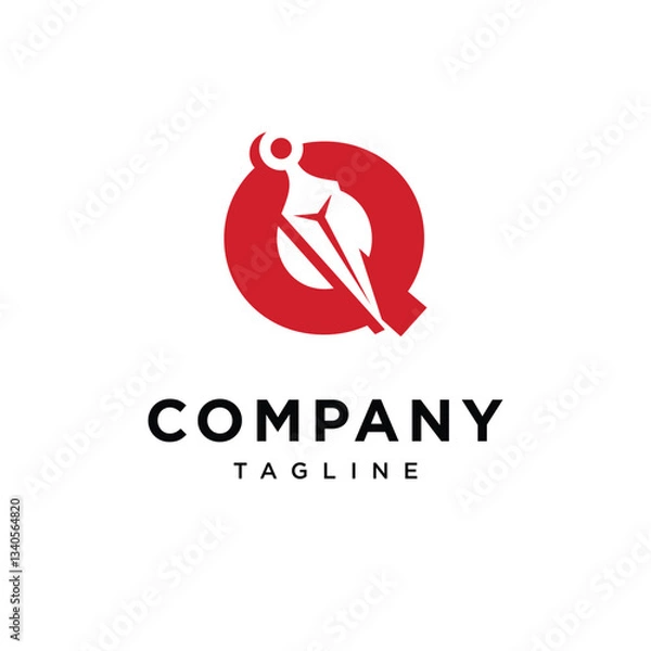 Obraz Letter Q kunai Logo Icon Vector