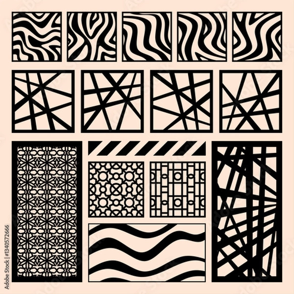 Fototapeta Fusion of Chaos and Elegance in Abstract Laser Cut Art Patterns
